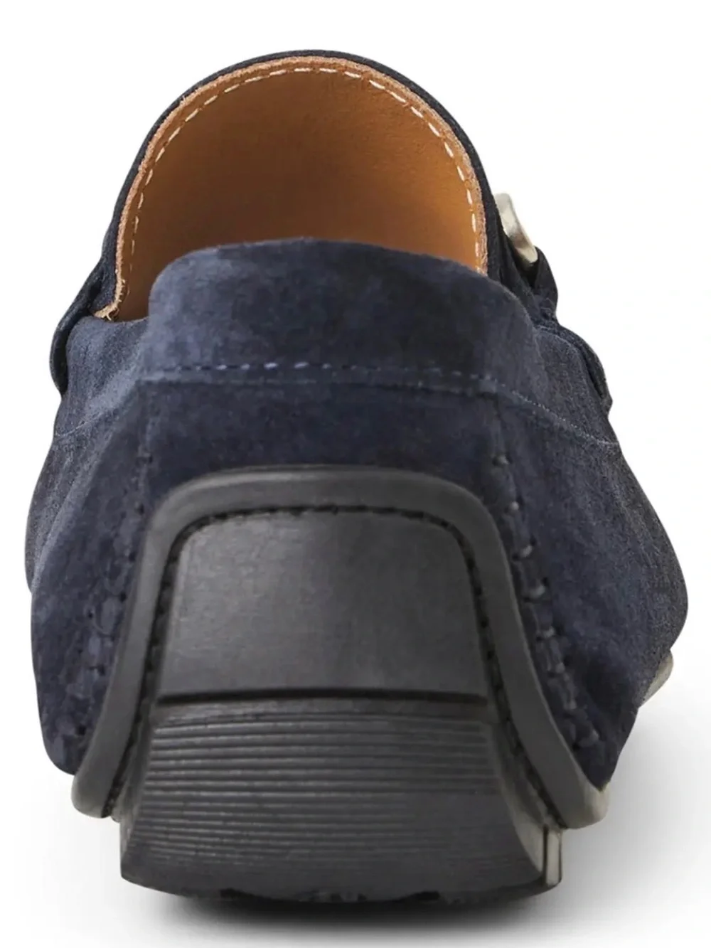 Bruno Magli Navy Suede Horsebit Loafers